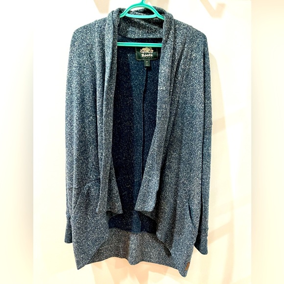 Roots - long heathered blue cardigan Size S - Picture 1 of 4